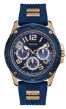 Buy Shop Guess Delta Blue Dial Blue Silicone Strap Watch for Men - GW0051G3 USA Online