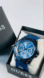 Buy Shop Guess Delta Blue Dial Blue Silicone Strap Watch for Men - GW0051G4 USA Online
