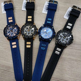Buy Shop Guess Delta Blue Dial Blue Silicone Strap Watch for Men - GW0051G4 USA Online