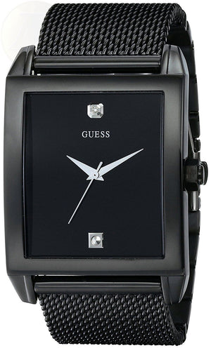 Buy Shop Guess Diamonds Black Dial Black Mesh Strap Watch for Men - W0298G1 USA Online