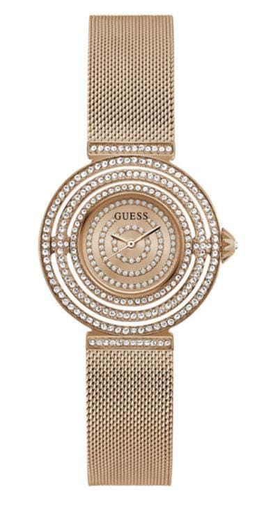 Buy Shop Guess Dream Crystals Rose Gold Dial Rose Gold Mesh Bracelet Watch For Women - GW0550L3 USA Online