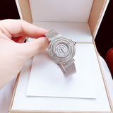 Buy Shop Guess Dream Crystals Silver Dial Silver Mesh Strap Watch For Women - GW0550L1 USA Online