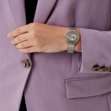 Buy Shop Guess Dream Crystals Silver Dial Silver Mesh Strap Watch For Women - GW0550L1 USA Online