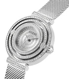 Buy Shop Guess Dream Crystals Silver Dial Silver Mesh Strap Watch For Women - GW0550L1 USA Online