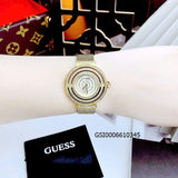 Buy Shop Guess Dream Quartz Gold Dial Gold Mesh Strap Watch For Women - GW0550L2 USA Online