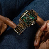 Buy Shop Guess Dress Chronograph Multifunction Green Dial Two Tone Steel Strap Watch For Men - GW0631G1 USA Online