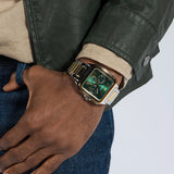 Buy Shop Guess Dress Chronograph Multifunction Green Dial Two Tone Steel Strap Watch For Men - GW0631G1 USA Online