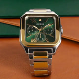 Buy Shop Guess Dress Chronograph Multifunction Green Dial Two Tone Steel Strap Watch For Men - GW0631G1 USA Online