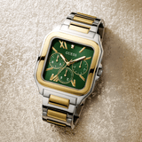 Buy Shop Guess Dress Chronograph Multifunction Green Dial Two Tone Steel Strap Watch For Men - GW0631G1 USA Online