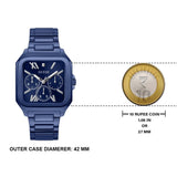 Buy Shop Guess Dress Multifunction Blue Dial Blue Steel Strap Watch for Men - GW0631G3 USA Online