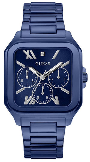 Buy Shop Guess Dress Multifunction Blue Dial Blue Steel Strap Watch for Men - GW0631G3 USA Online