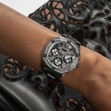 Buy Shop Guess Duchess Crystals Silver Dial Black Silicon Strap Watch For Women - GW0619L1 USA Online