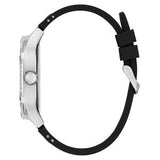 Buy Shop Guess Duchess Crystals Silver Dial Black Silicon Strap Watch For Women - GW0619L1 USA Online
