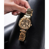 Buy Shop Guess Duchess Quartz Gold Dial Gold Steel Strap Watch For Women - GW0558L2 USA Online