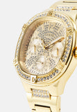 Buy Shop Guess Duchess Quartz Gold Dial Gold Steel Strap Watch For Women - GW0558L2 USA Online