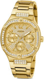Buy Shop Guess Duchess Quartz Gold Dial Gold Steel Strap Watch For Women - GW0558L2 USA Online
