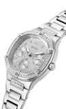 Buy Shop Guess Duchess Quartz Silver Dial Silver Steel Strap Watch For Women - GW0558L1 USA Online