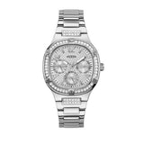 Buy Shop Guess Duchess Quartz Silver Dial Silver Steel Strap Watch For Women - GW0558L1 USA Online