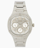 Buy Shop Guess Duchess Quartz Silver Dial Silver Steel Strap Watch For Women - GW0558L1 USA Online