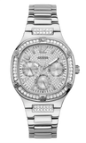 Buy Shop Guess Duchess Quartz Silver Dial Silver Steel Strap Watch For Women - GW0558L1 USA Online