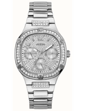 Buy Shop Guess Duchess Quartz Silver Dial Silver Steel Strap Watch For Women - GW0558L1 USA Online