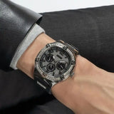 Buy Shop Guess Duke Crystals Black Dial Black Silicone Strap Watch For Men - GW0641G1 USA Online