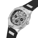 Buy Shop Guess Duke Crystals Black Dial Black Silicone Strap Watch For Men - GW0641G1 USA Online