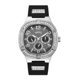Buy Shop Guess Duke Crystals Black Dial Black Silicone Strap Watch For Men - GW0641G1 USA Online