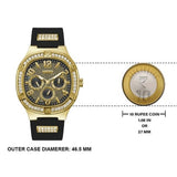Buy Shop Guess Duke Crystals Black Dial Black Silicone Strap Watch For Men - GW0641G2 USA Online