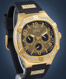 Buy Shop Guess Duke Crystals Black Dial Black Silicone Strap Watch For Men - GW0641G2 USA Online