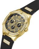 Buy Shop Guess Duke Crystals Black Dial Black Silicone Strap Watch For Men - GW0641G2 USA Online