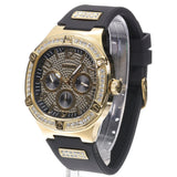 Buy Shop Guess Duke Crystals Black Dial Black Silicone Strap Watch For Men - GW0641G2 USA Online