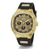 Buy Shop Guess Duke Crystals Black Dial Black Silicone Strap Watch For Men - GW0641G2 USA Online