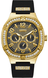 Buy Shop Guess Duke Crystals Black Dial Black Silicone Strap Watch For Men - GW0641G2 USA Online
