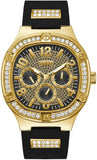 Buy Shop Guess Duke Crystals Black Dial Black Silicone Strap Watch For Men - GW0641G2 USA Online