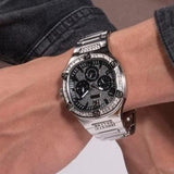 Buy Shop Guess Duke Glitz Black Dial Silver Steel Strap Watch For Men - GW0576G1 USA Online