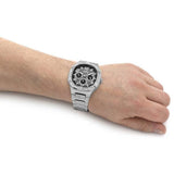 Buy Shop Guess Duke Glitz Black Dial Silver Steel Strap Watch For Men - GW0576G1 USA Online