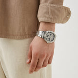 Buy Shop Guess Duke Glitz Black Dial Silver Steel Strap Watch For Men - GW0576G1 USA Online