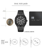 Buy Shop Guess Duke Glitz Crystals Black Dial Black Steel Strap Watch For Men - GW0576G3 USA Online