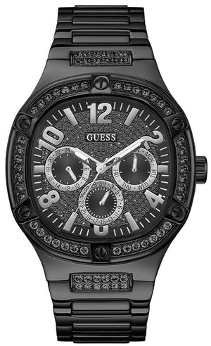 Buy Shop Guess Duke Glitz Crystals Black Dial Black Steel Strap Watch For Men - GW0576G3 USA Online