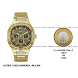 Buy Shop Guess Duke Glitz Crystals Gold Dial Gold Steel Strap Watch For Men - GW0576G2 USA Online