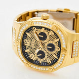 Buy Shop Guess Duke Glitz Crystals Gold Dial Gold Steel Strap Watch For Men - GW0576G2 USA Online
