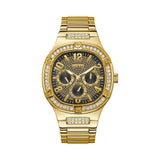 Buy Shop Guess Duke Glitz Crystals Gold Dial Gold Steel Strap Watch For Men - GW0576G2 USA Online