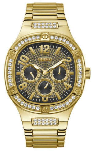 Buy Shop Guess Duke Glitz Crystals Gold Dial Gold Steel Strap Watch For Men - GW0576G2 USA Online