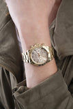 Buy Shop Guess Eclipse Gold Dial Gold Steel Strap Watch for Women - GW0314L2 USA Online