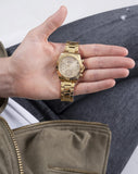 Buy Shop Guess Eclipse Gold Dial Gold Steel Strap Watch for Women - GW0314L2 USA Online