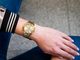 Buy Shop Guess Eclipse Gold Dial Gold Steel Strap Watch for Women - GW0314L2 USA Online
