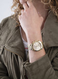 Buy Shop Guess Eclipse Gold Dial Gold Steel Strap Watch for Women - GW0314L2 USA Online