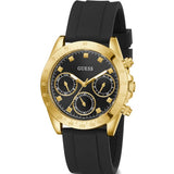Buy Shop Guess Eclipse Multi Function Black Dial Black Rubber Strap Watch for Women - GW0315L1 USA Online
