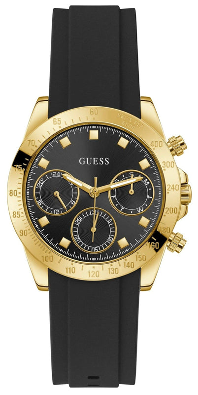 Buy Shop Guess Eclipse Multi Function Black Dial Black Rubber Strap Watch for Women - GW0315L1 USA Online